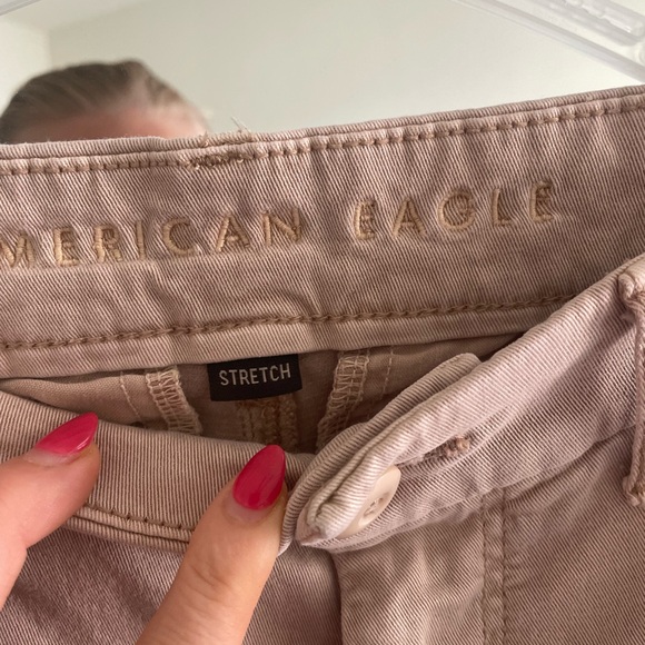 American eagle cream baggy wide leg jeans - Picture 4 of 6
